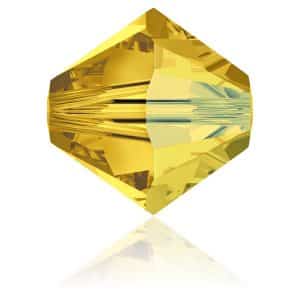 5328 4mm Sach 48 Swarovski toupie Light Topaz AB