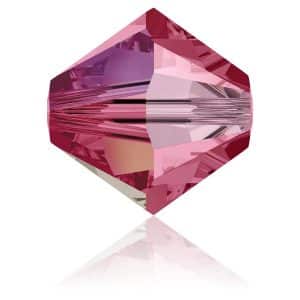 5328 4mm Sach 48 Swarovski toupie Indian Pink AB
