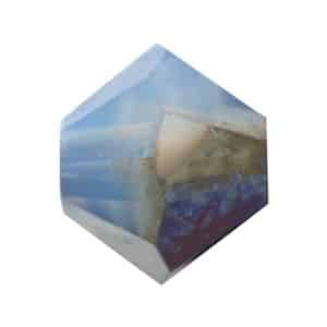 5328 4mm Sach 48 Swarovski toupie White Opal Sky Blue
