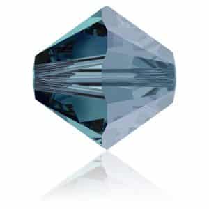 5328 4mm Sach 48 Swarovski toupie Indicolite Satin