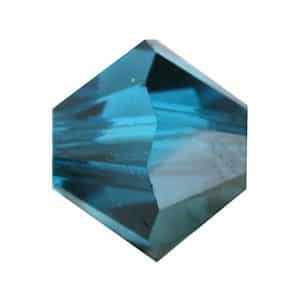 5328 4mm Sach 48 Swarovski toupie Blue Zircon Satin