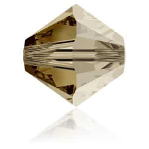 5328 4mm Sach 48 Swarovski toupie Light Colorado Topaz Satin