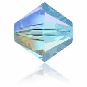 5328 4mm Sach 48 Swarovski toupie Aquamarine AB 2x