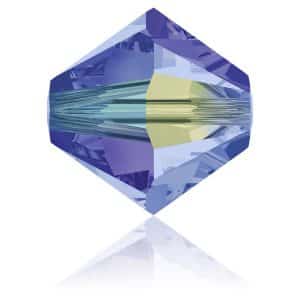 5328 4mm Sach 48 Swarovski toupie Light Sapphire AB 2x