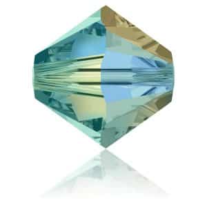 5328 4mm Sach 48 Swarovski toupie Blue Zircon AB 2x