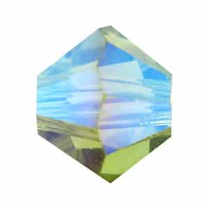 5328 4mm Sach 48 Swarovski toupie Light Olivine AB 2X