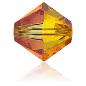 5328 4mm Sach 48 Swarovski toupie Fireopal AB 2X