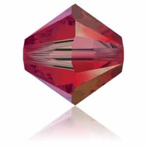 5328 4mm Sach 48 Swarovski toupie Light Siam AB 2X