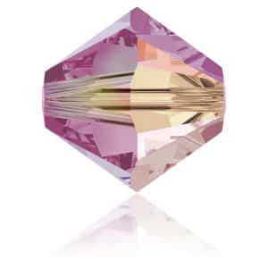 5328 4mm Sach 48 Swarovski toupie Rose AB 2X