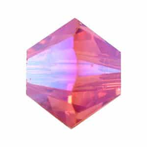 5328 4mm Sach 48 Swarovski toupie Indian Pink AB 2X