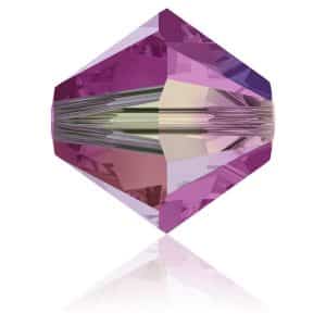 5328 4mm Sach 48 Swarovski toupie Fuchsia AB 2X