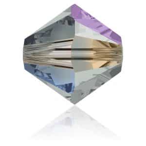 5328 4mm Sach 48 Swarovski toupie Black Diamond AB 2X