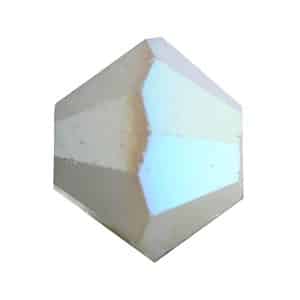 5328 4mm Sach 48 Swarovski toupie White Alabaster AB Satin