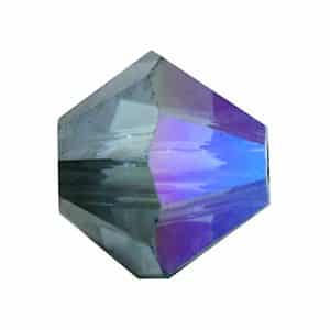 5328 4mm Sach 48 Swarovski toupie Aquamarine AB Satin