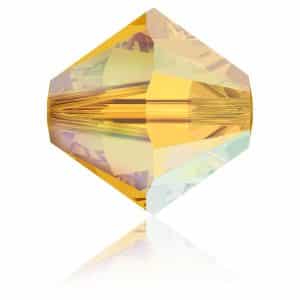 5328 4mm Sach 48 Swarovski toupie Topaz AB 2X