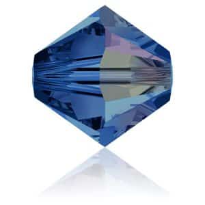 5328 3mm Sach 48 Swarovski toupie Capri Blue AB