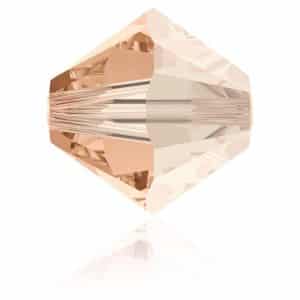 5328 3mm Sach 48 Swarovski toupie Light Peach Satin