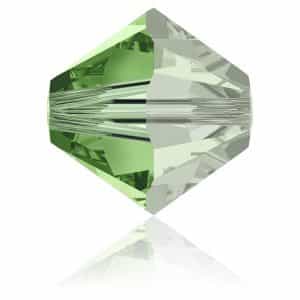 5328 3mm Sach 48 Swarovski toupie Peridot Satin