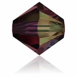 5328 6mm Sach 20 Swarovski toupie Burgundy AB