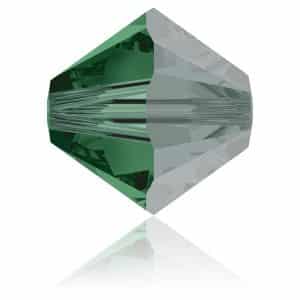5328 6mm Sach 20 Swarovski toupie Emerald Satin