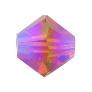 5328 6mm Sach 20 Swarovski toupie Indian Red AB 2x