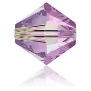 5328 6mm Sach 20 Swarovski toupie Lt Amethyst AB 2x