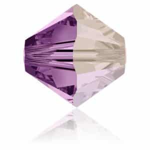 5328 6mm Sach 20 Swarovski toupie Lt Amethyst Satin
