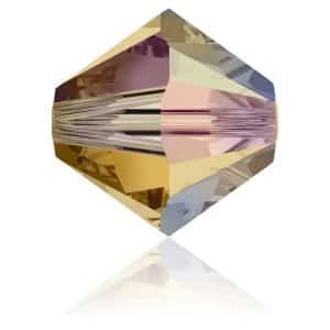 5328 6mm Sach 20 Swarovski toupie Lt Colorado Topaz AB 2x
