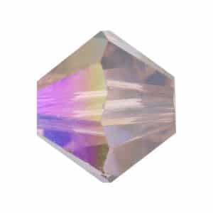 5328 6mm Sach 20 Swarovski toupie Lt Rose AB Satin