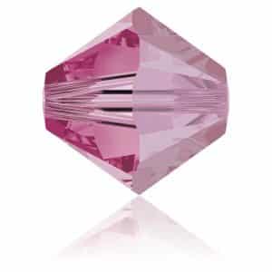 5328 6mm Sach 20 Swarovski toupie Rose Satin