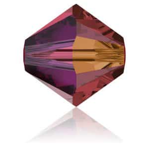 5328 6mm Sach 20 Swarovski toupie Siam AB 2x