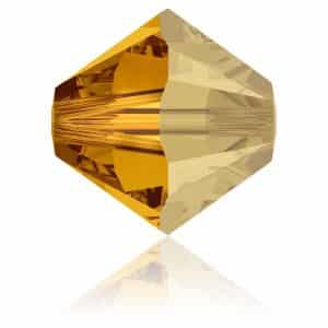 5328 6mm Sach 20 Swarovski toupie Topaz Satin