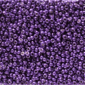 Miyuki Rocailles 11/0 N° 5110 Lilas Foncé Galvanisé Duracoat 10grs