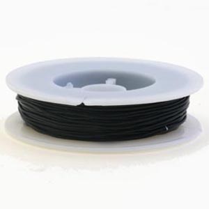 Bobine 25m fil Nylon élastique 1mm Noir