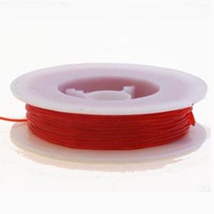 Bobine 25m fil Nylon élastique 1mm Rouge
