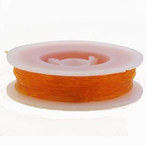 Bobine 25m fil Nylon élastique 1mm Orange
