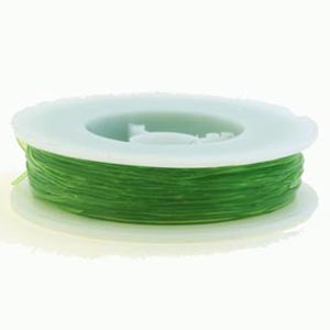 Bobine 25m fil Nylon élastique 1mm Vert Clair