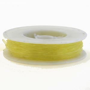 Bobine 25m fil Nylon élastique 1mm Jaune