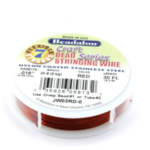 Bobine 9.20m Fil câblé 0.46mm (0.18") 7fils Red