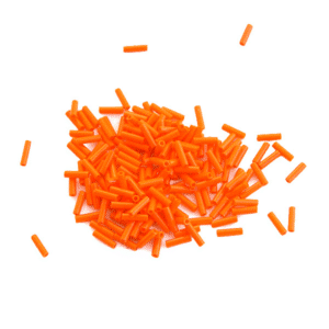 Sach 10g Bugles 2 inch 6x1.7mm trou rond Orange Opaque n°406