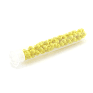 Tube 7grs rocailles ASIE 4/0 Jaune Opaque
